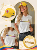 CAMISETA DE COLOMBIA CLÁSICA + GORRA DE COLOMBIA AMARILLA