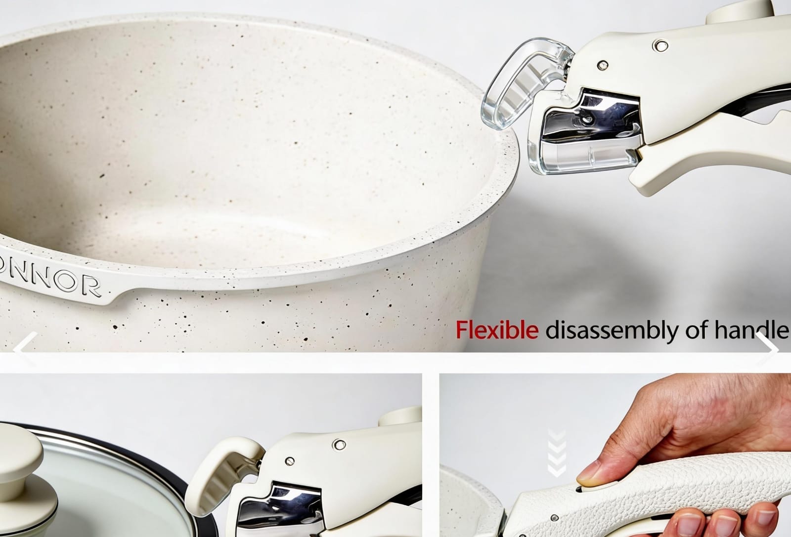 Set Ollas Con Mango Desmontable Donnor